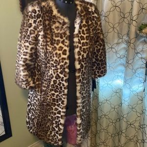 Long leopard coat